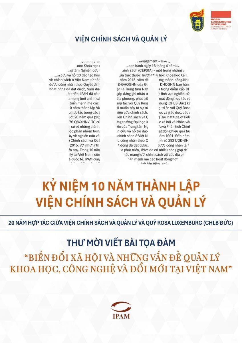 Thư mời viết bài tọa đàm: "Biến đổi xã hội và những vấn đề quản lý khoa học, công nghệ và đổi mới tại Việt Nam"